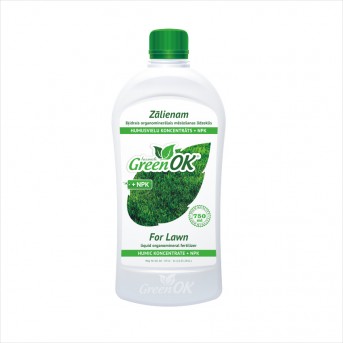 GreenOK  Pro trávník kapalné organominerální hnojivo. Koncentrát huminových látek + NPK, 750ml